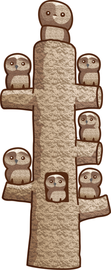 福ふくろうのイラスト